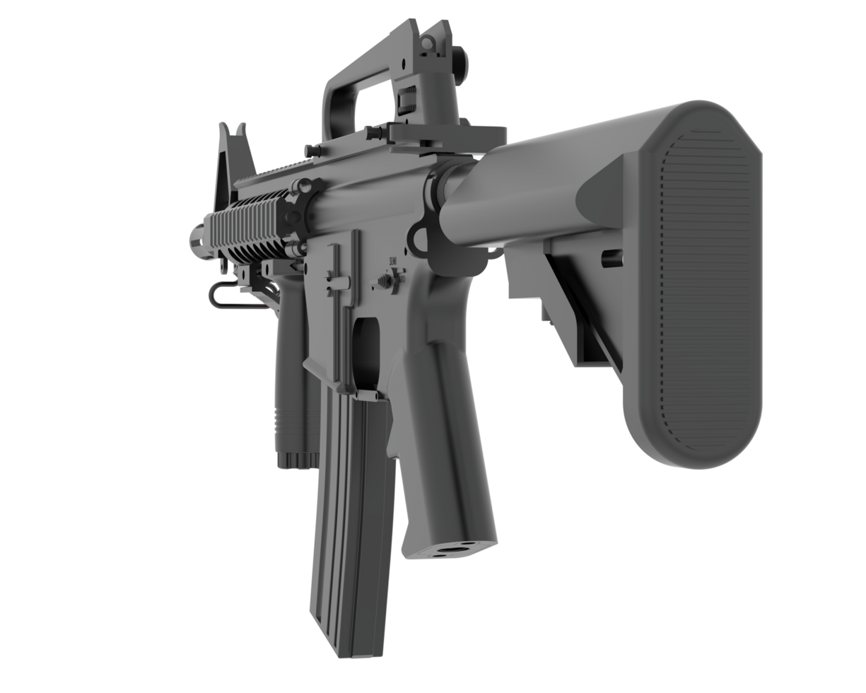 Machine-gun isolated on background. 3d rendering - illustration png