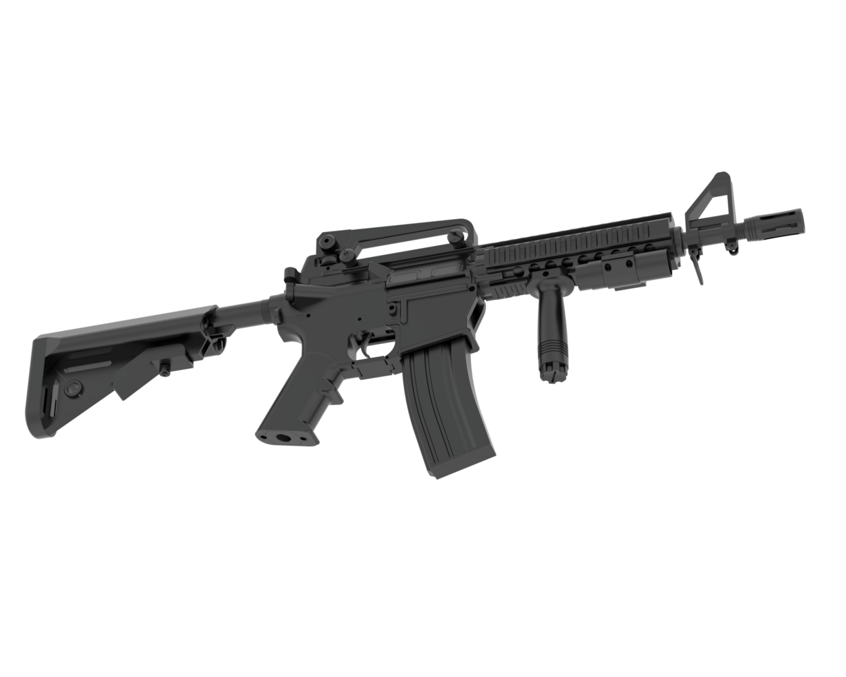 Machine-gun isolated on background. 3d rendering - illustration png