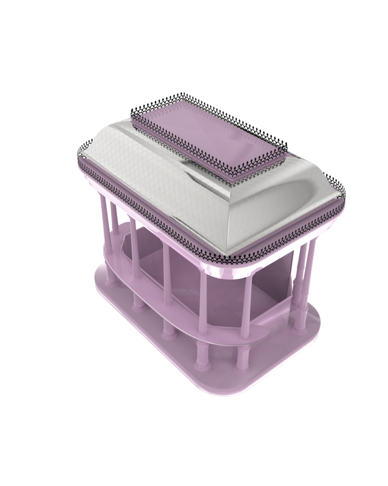 Promotional Kiosk isolated on background. 3d rendering - illustration png
