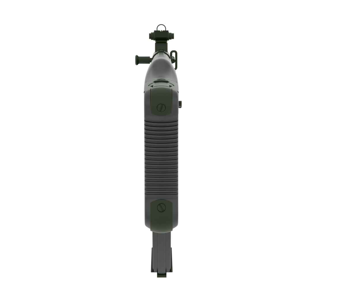 Machine-gun isolated on background. 3d rendering - illustration png