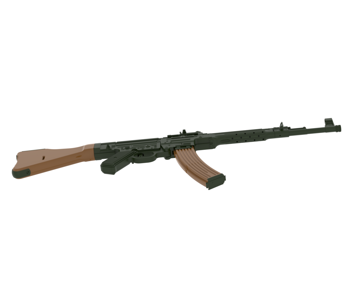 Machine-gun isolated on background. 3d rendering - illustration png