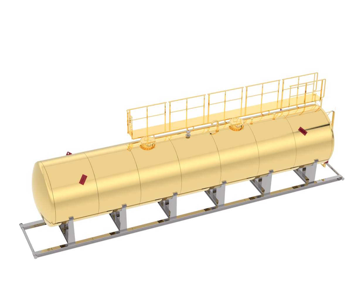 gas serbatoio isolato su sfondo. 3d interpretazione - illustrazione png