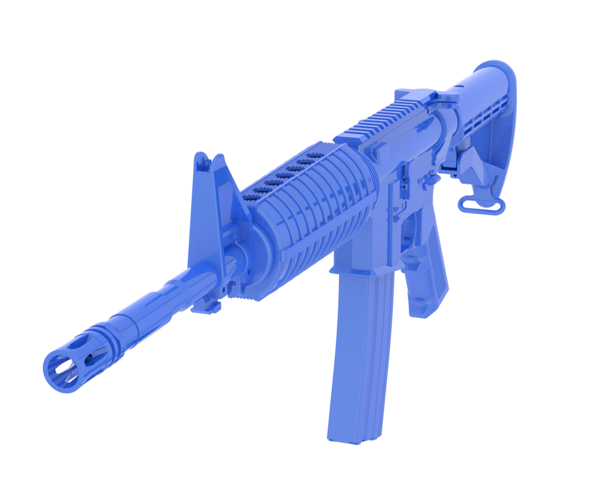 Machine-gun isolated on background. 3d rendering - illustration png
