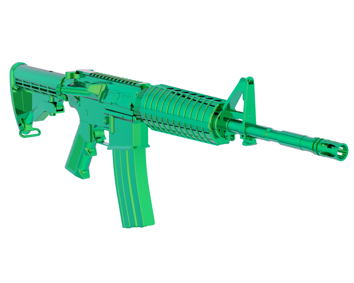 Machine-gun isolated on background. 3d rendering - illustration png
