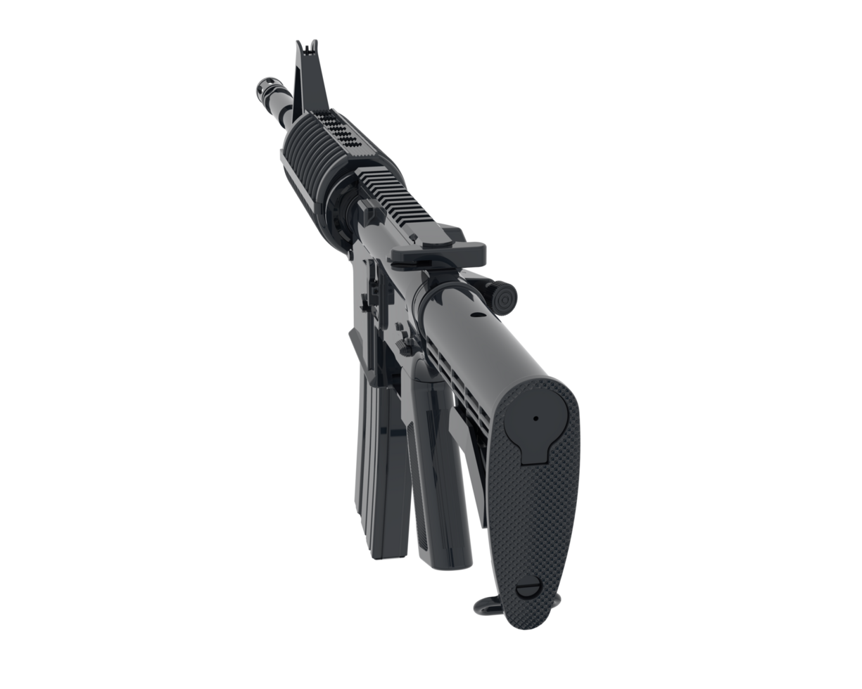 Machine-gun isolated on background. 3d rendering - illustration png