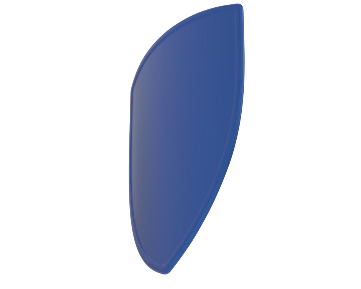 Shield isolated on background. 3d rendering - illustration png