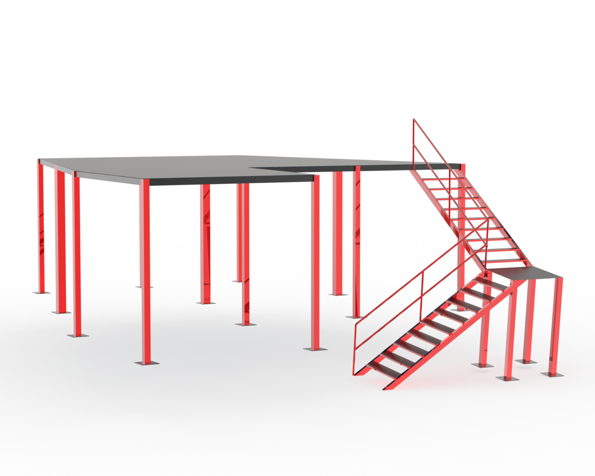 industriel Plate-forme isolé sur Contexte. 3d le rendu - illustration png