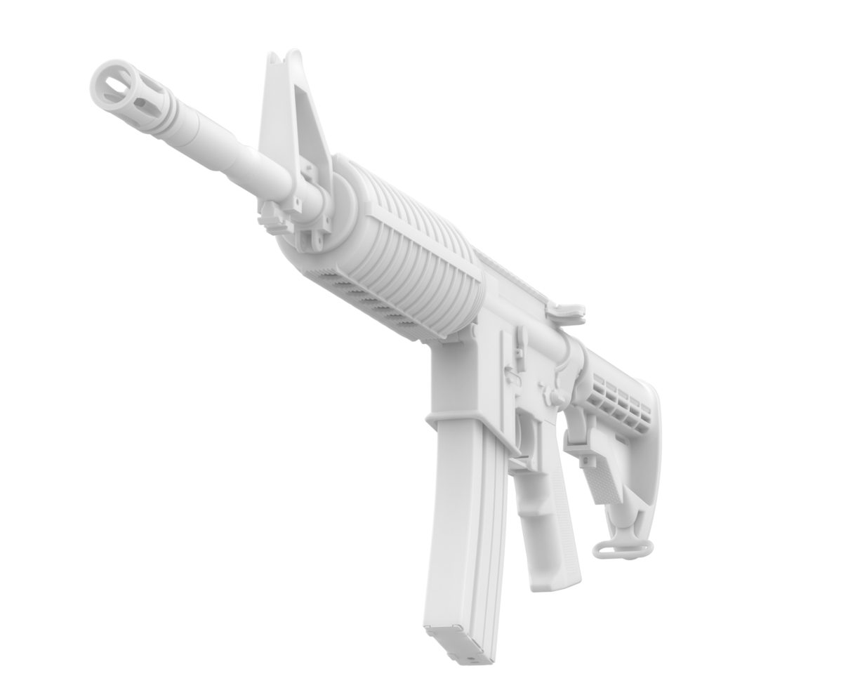 Machine-gun isolated on background. 3d rendering - illustration png