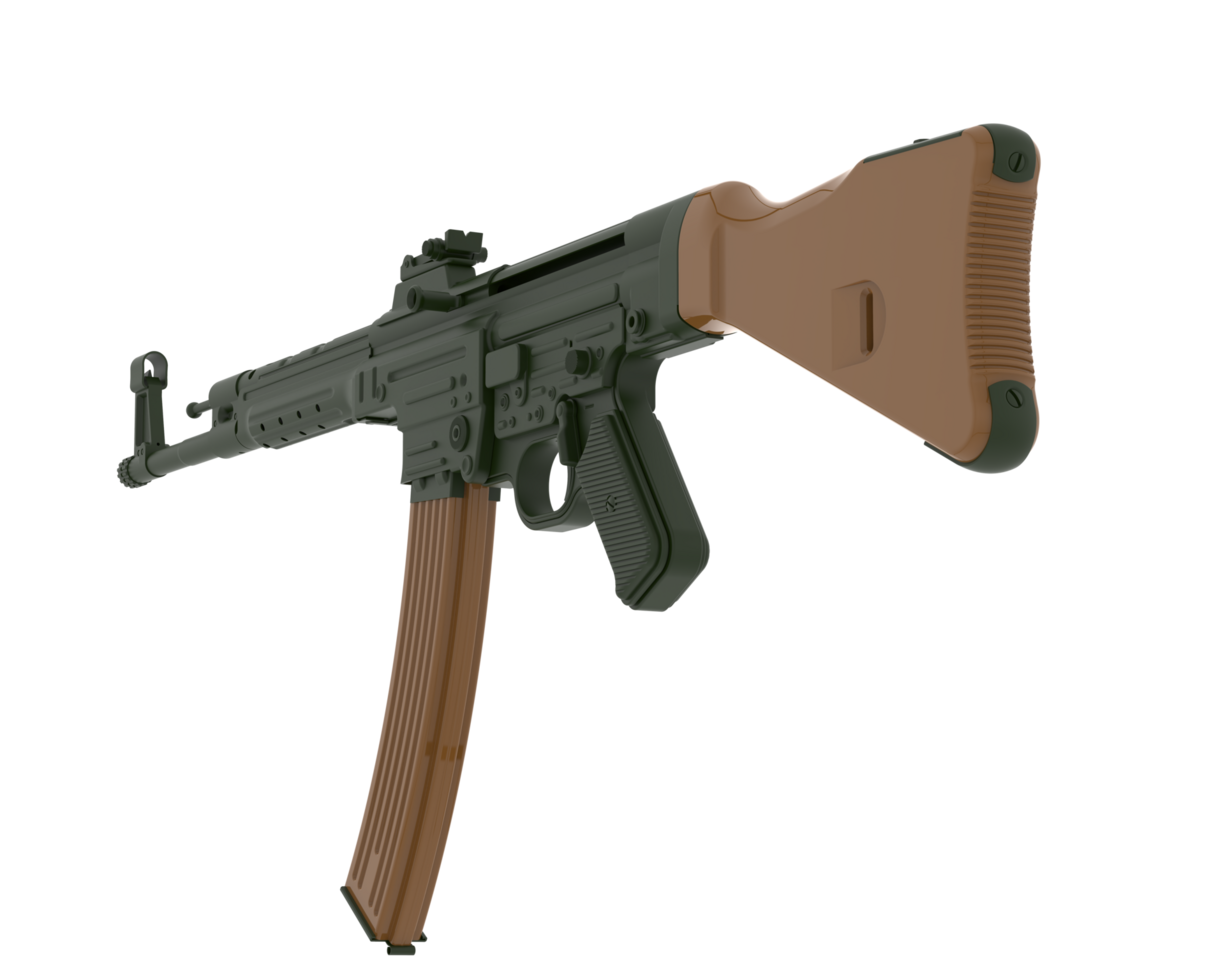 Machine-gun isolated on background. 3d rendering - illustration png