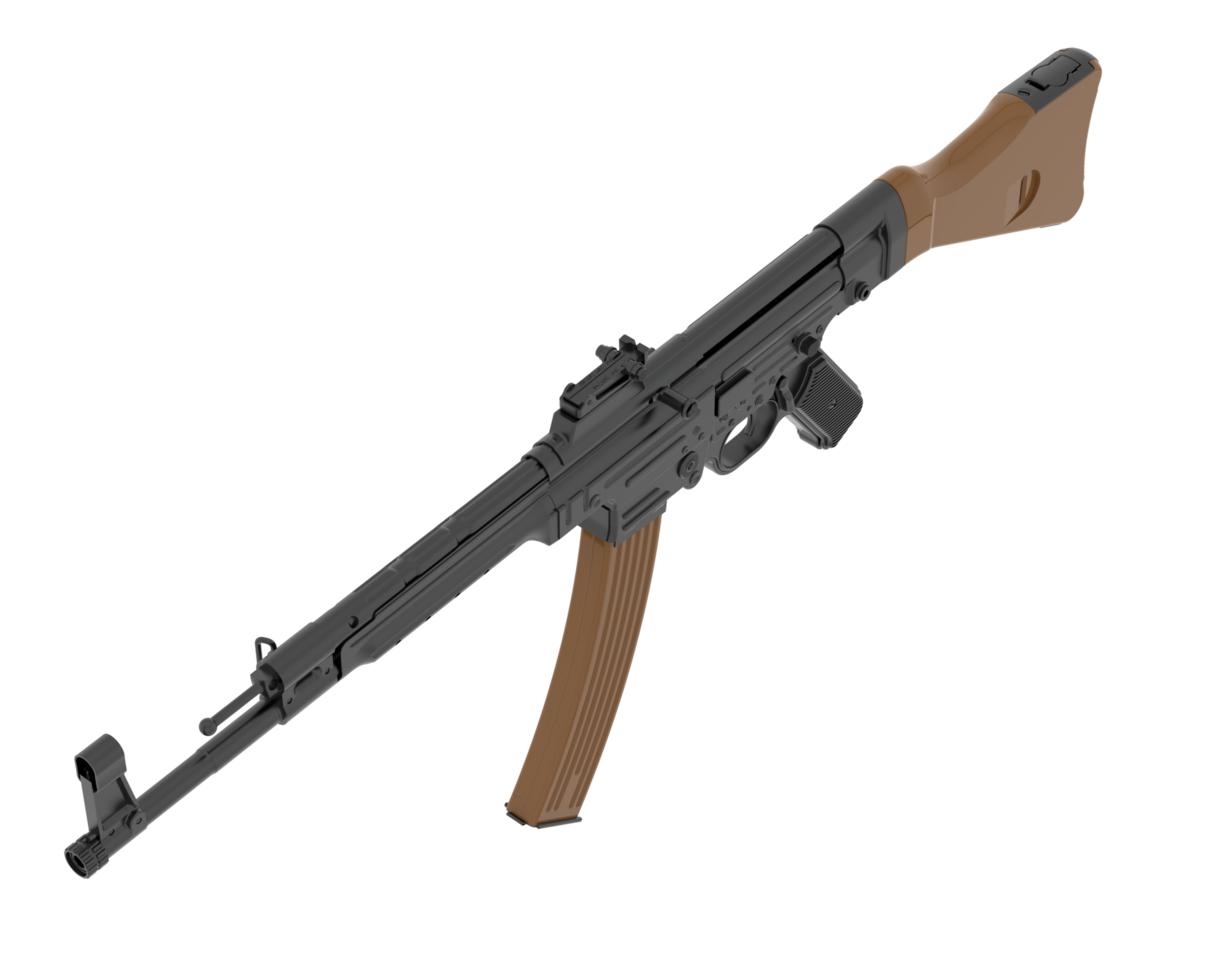 Machine-gun isolated on background. 3d rendering - illustration png