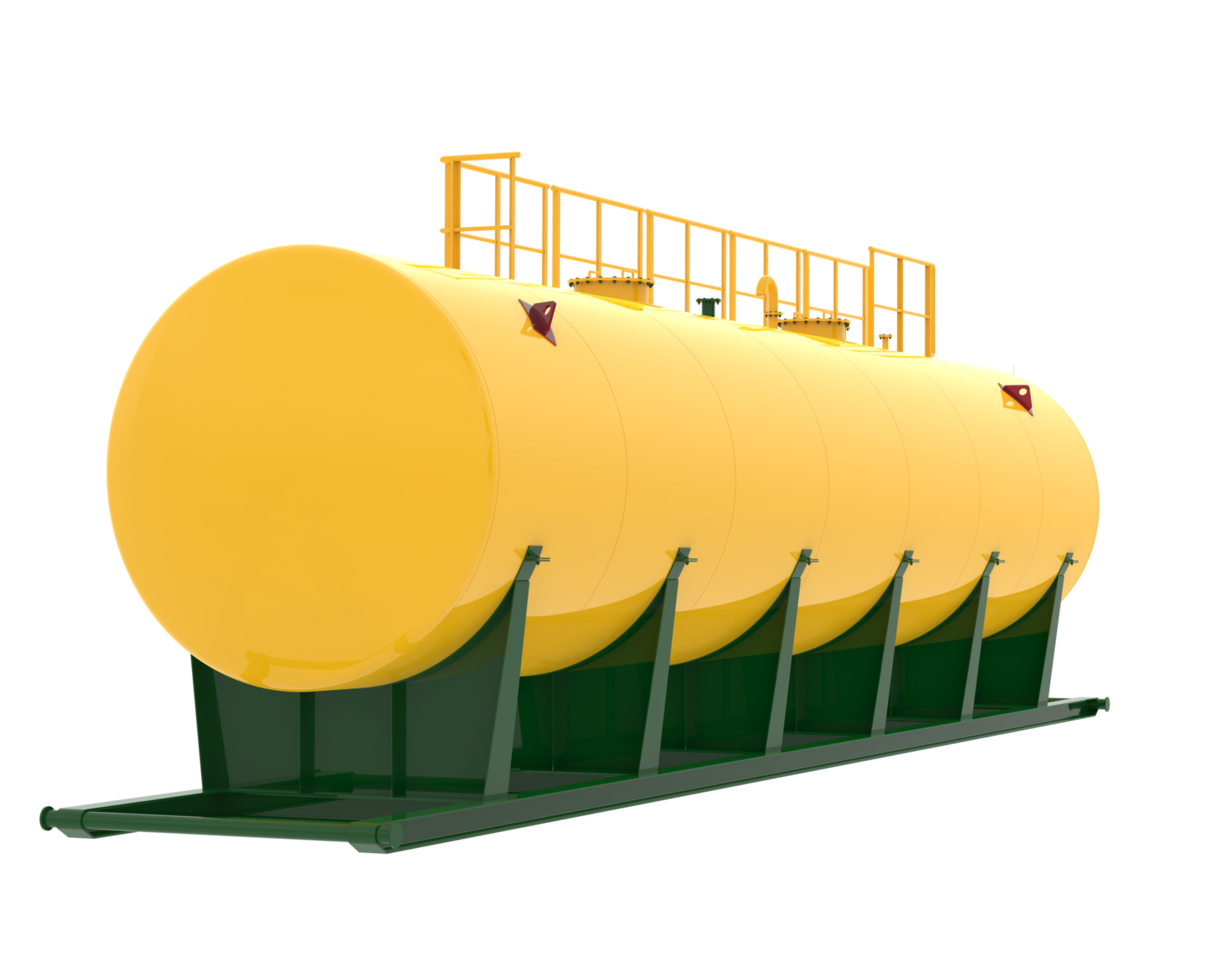 Gas tank isolated on background. 3d rendering - illustration png