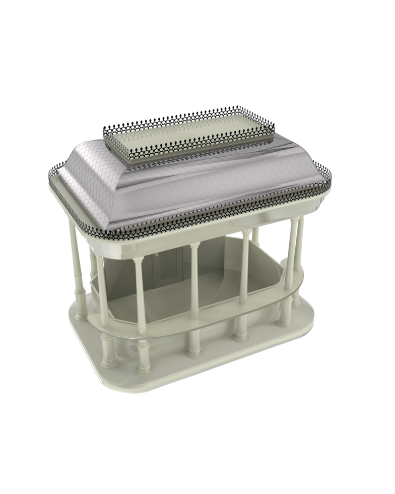 Promotional Kiosk isolated on background. 3d rendering - illustration png