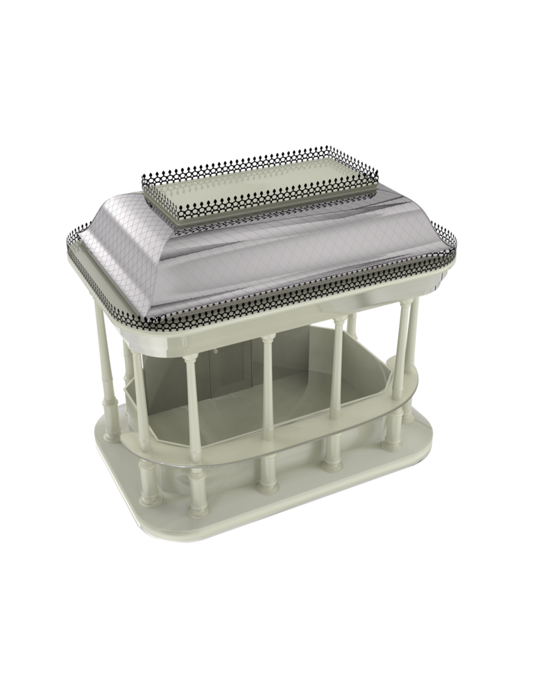 Werbung Kiosk isoliert auf Hintergrund. 3d Rendern - - Illustration png