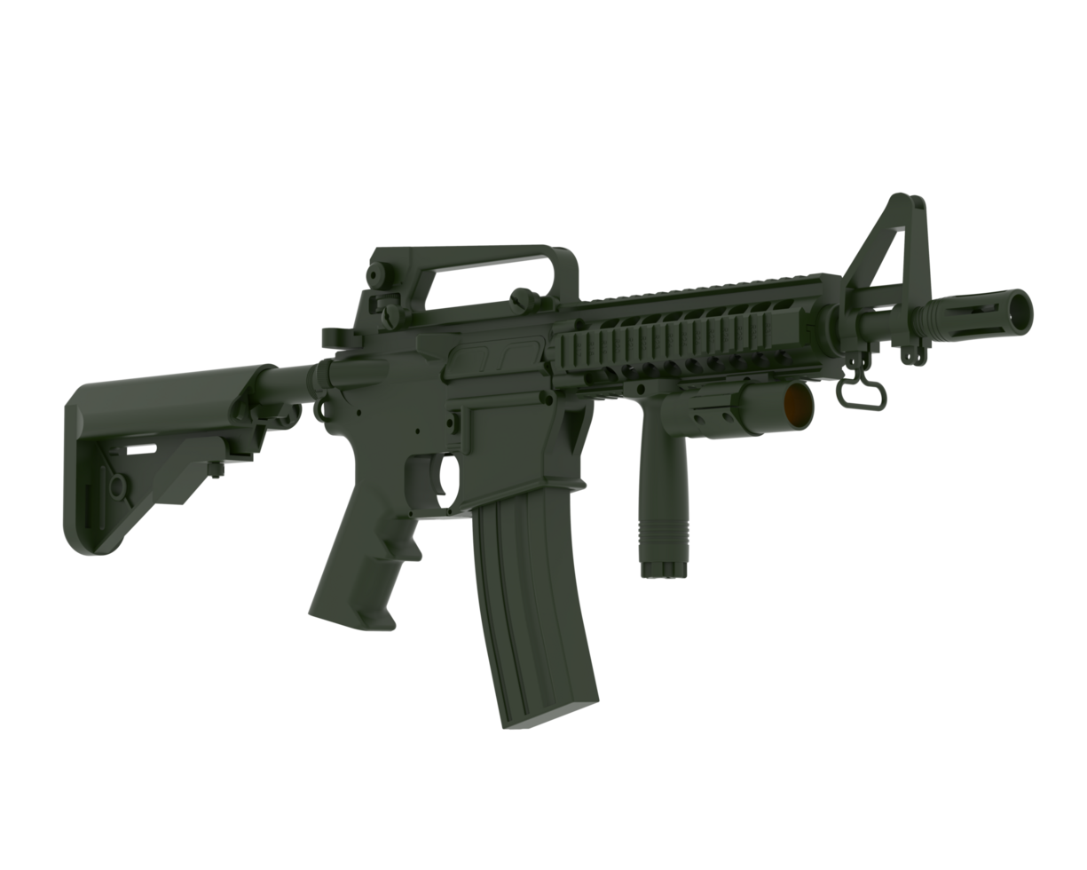 Machine-gun isolated on background. 3d rendering - illustration png