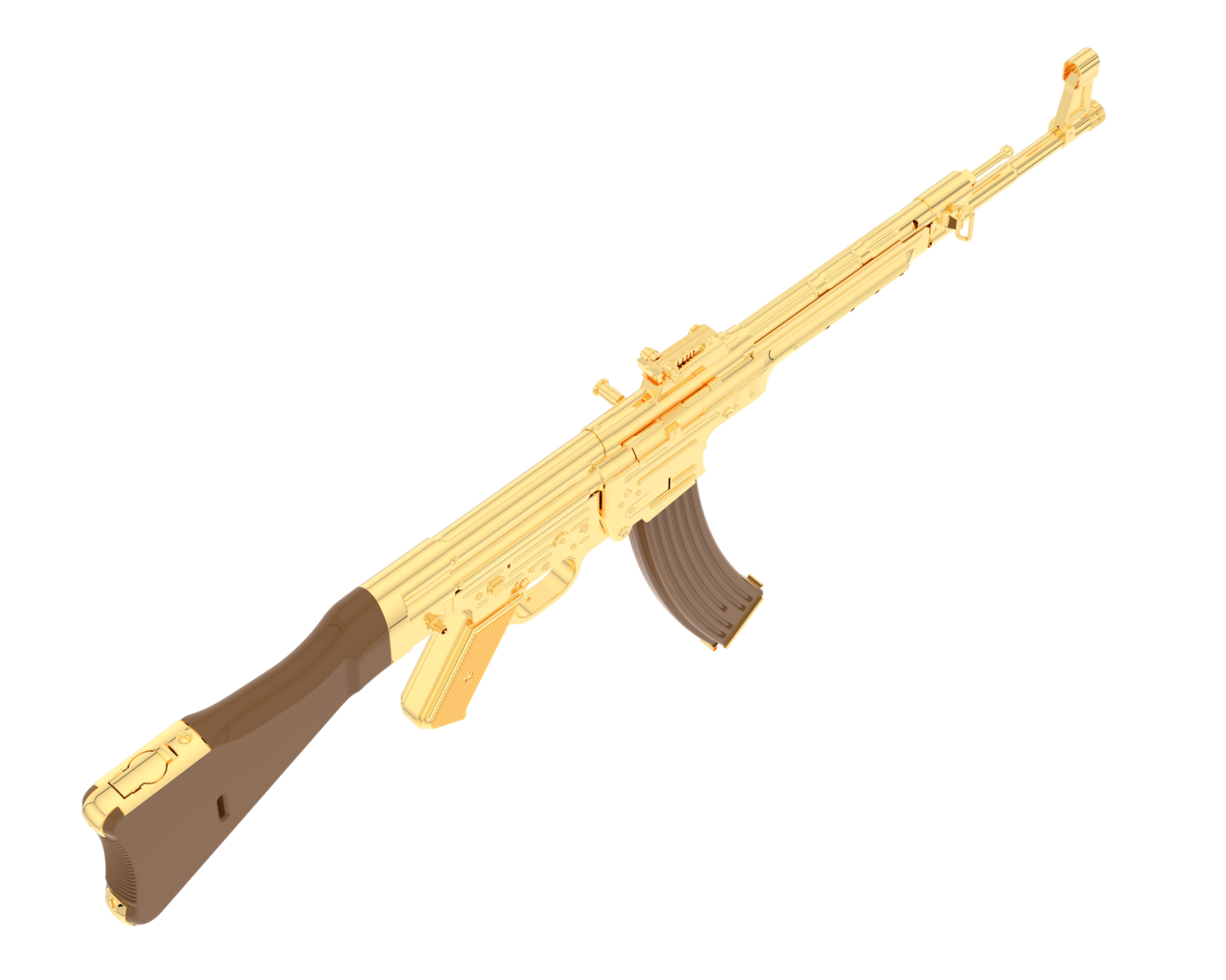 Machine-gun isolated on background. 3d rendering - illustration png