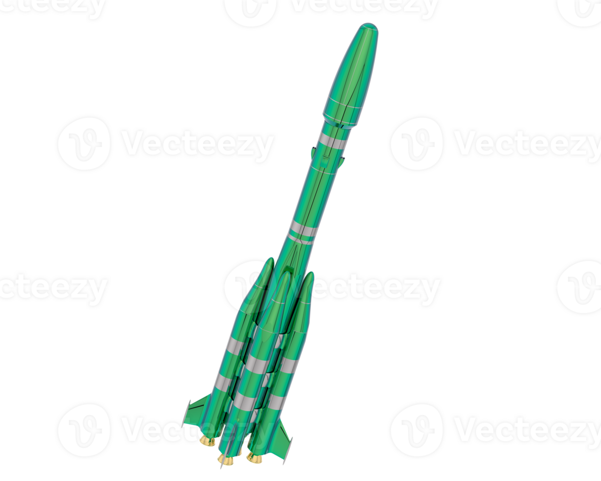 Missile isolated on background. 3d rendering - illustration png