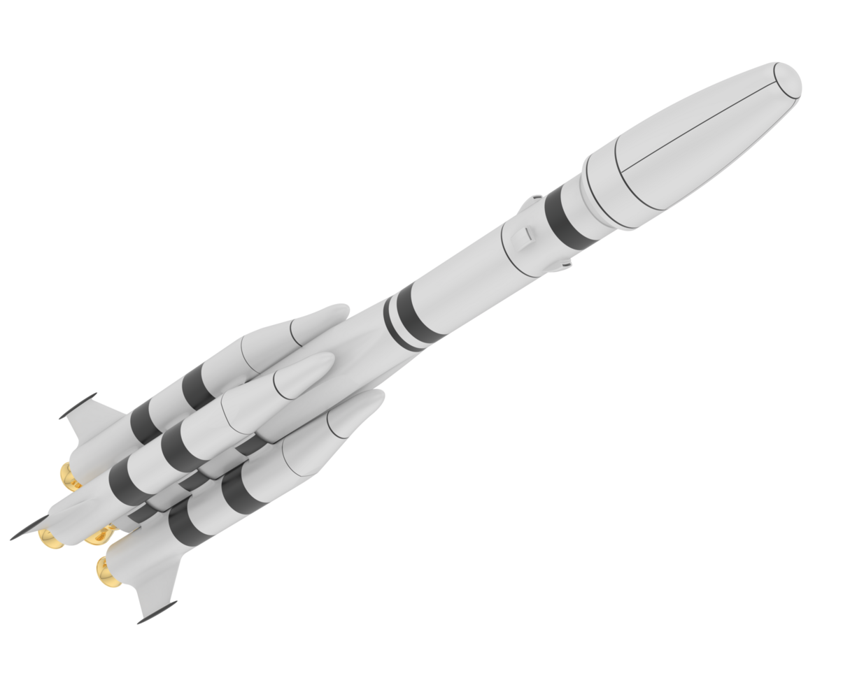 Missile isolated on background. 3d rendering - illustration png