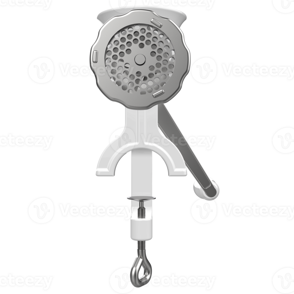 Meat grinder isolated on background. 3d rendering - illustration png
