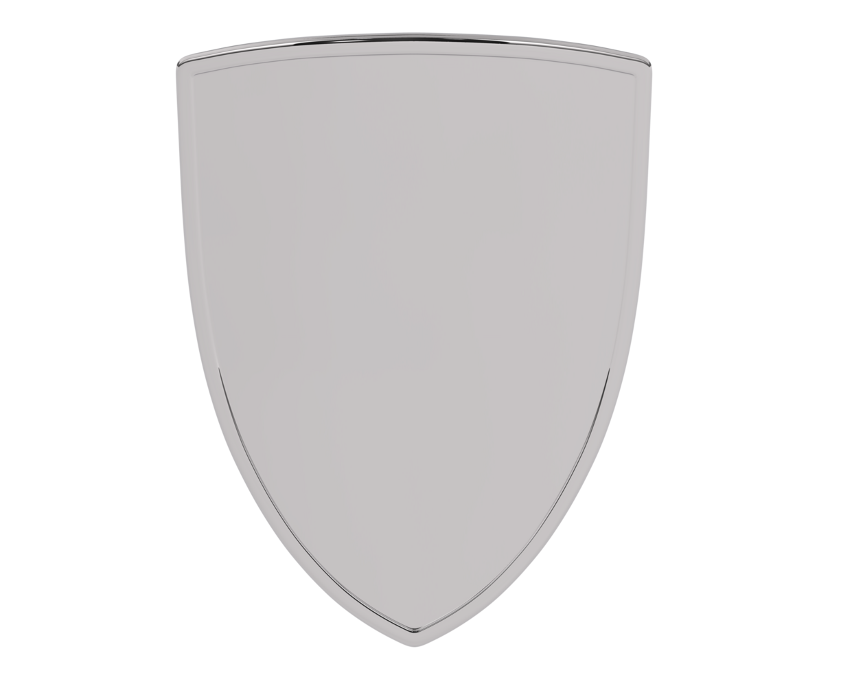 Shield isolated on background. 3d rendering - illustration png