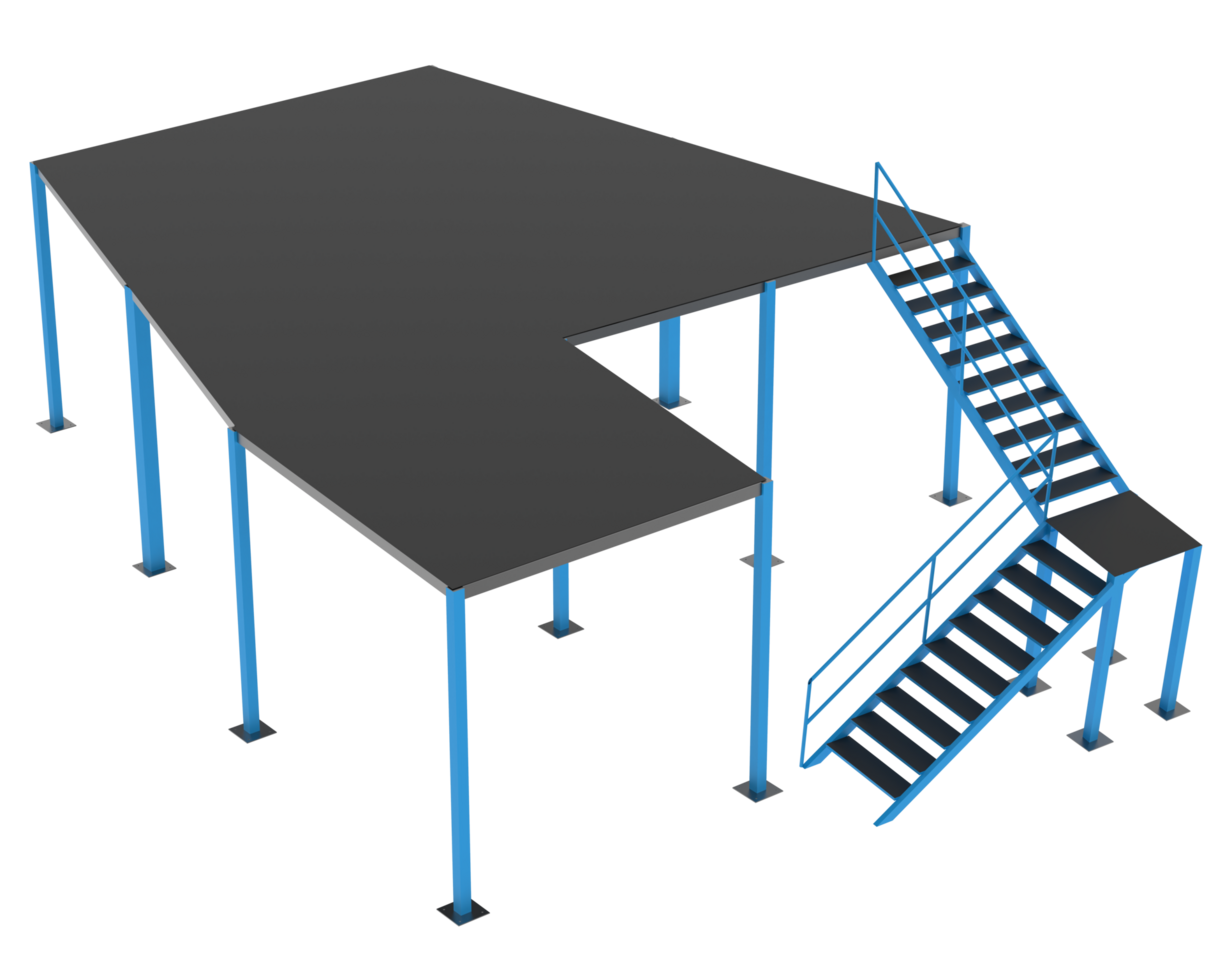 industriel Plate-forme isolé sur Contexte. 3d le rendu - illustration png