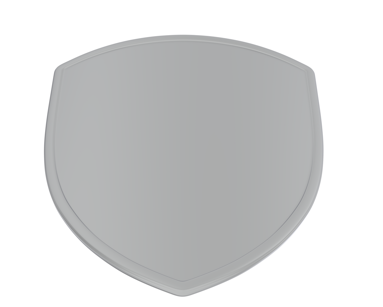 Shield isolated on background. 3d rendering - illustration png