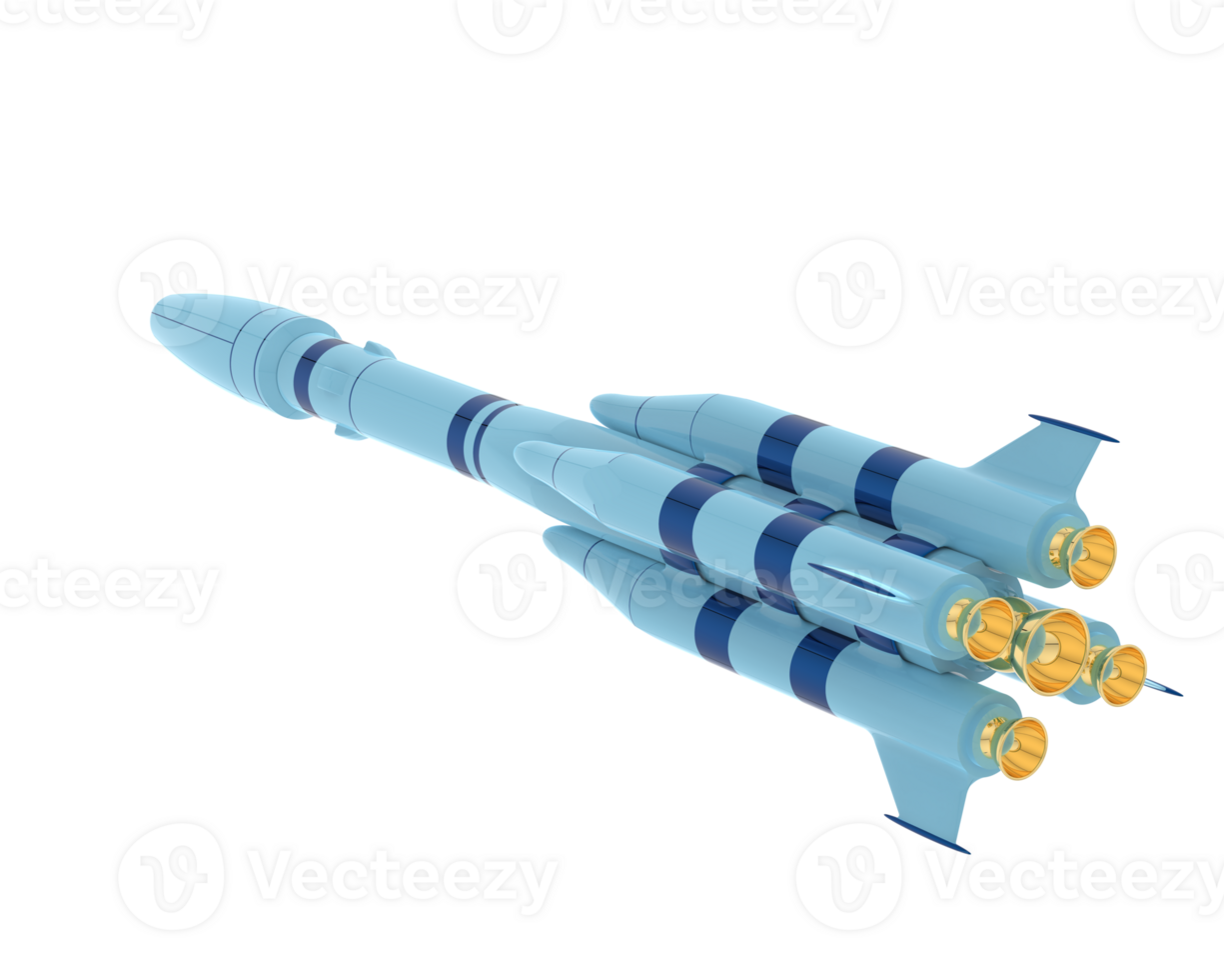 Missile isolated on background. 3d rendering - illustration png