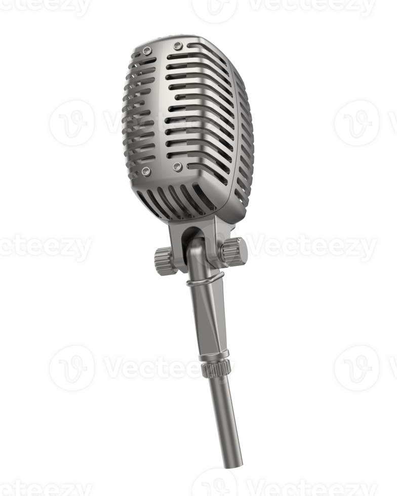 Microphone isolated on background. 3d rendering - illustration png
