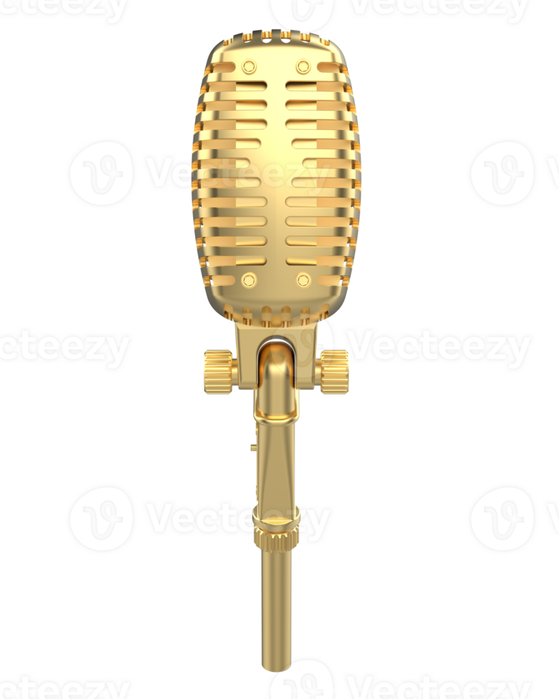 Microphone isolated on background. 3d rendering - illustration png