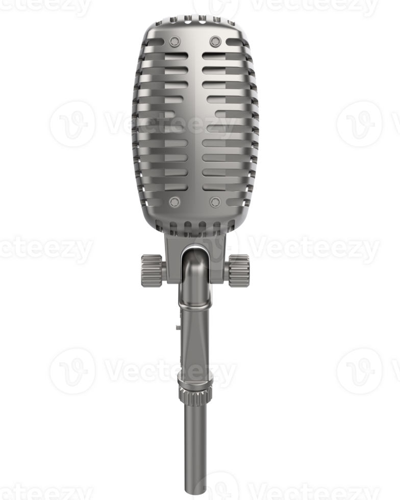 Microphone isolated on background. 3d rendering - illustration png