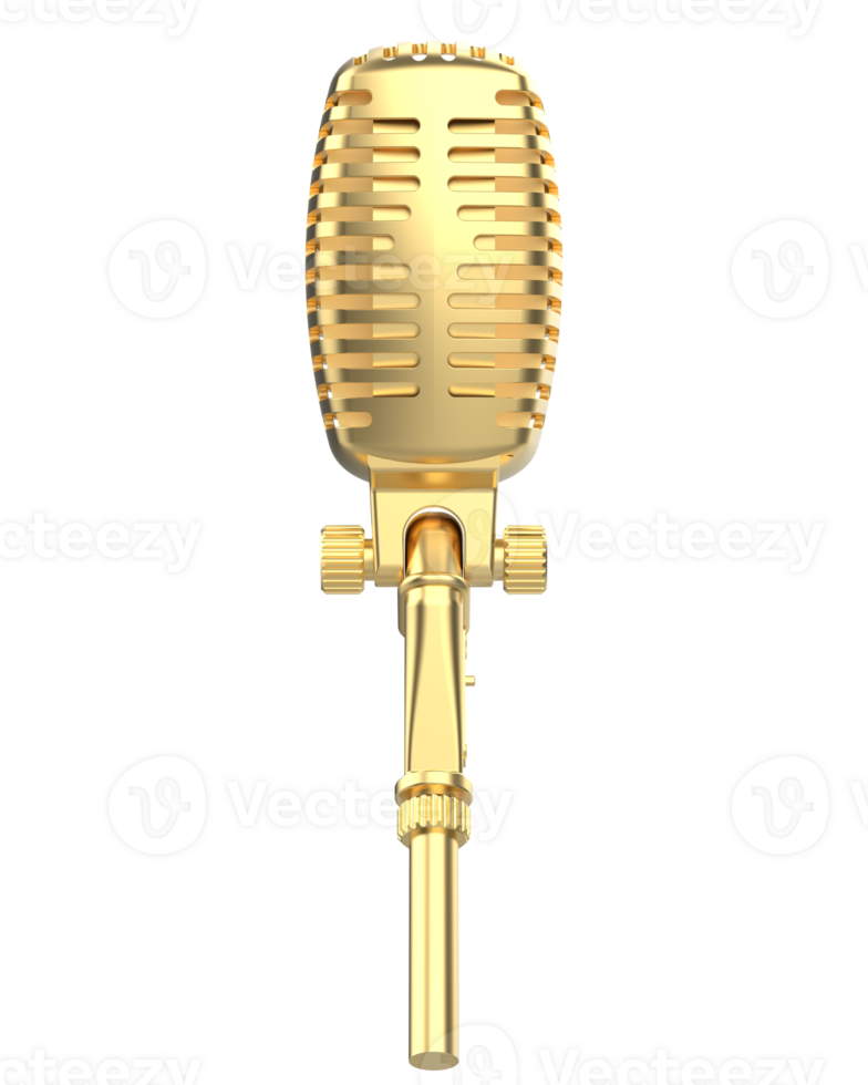 microphone isolé sur Contexte. 3d le rendu - illustration png