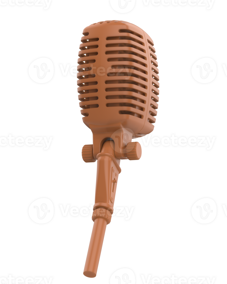 Microphone isolated on background. 3d rendering - illustration png