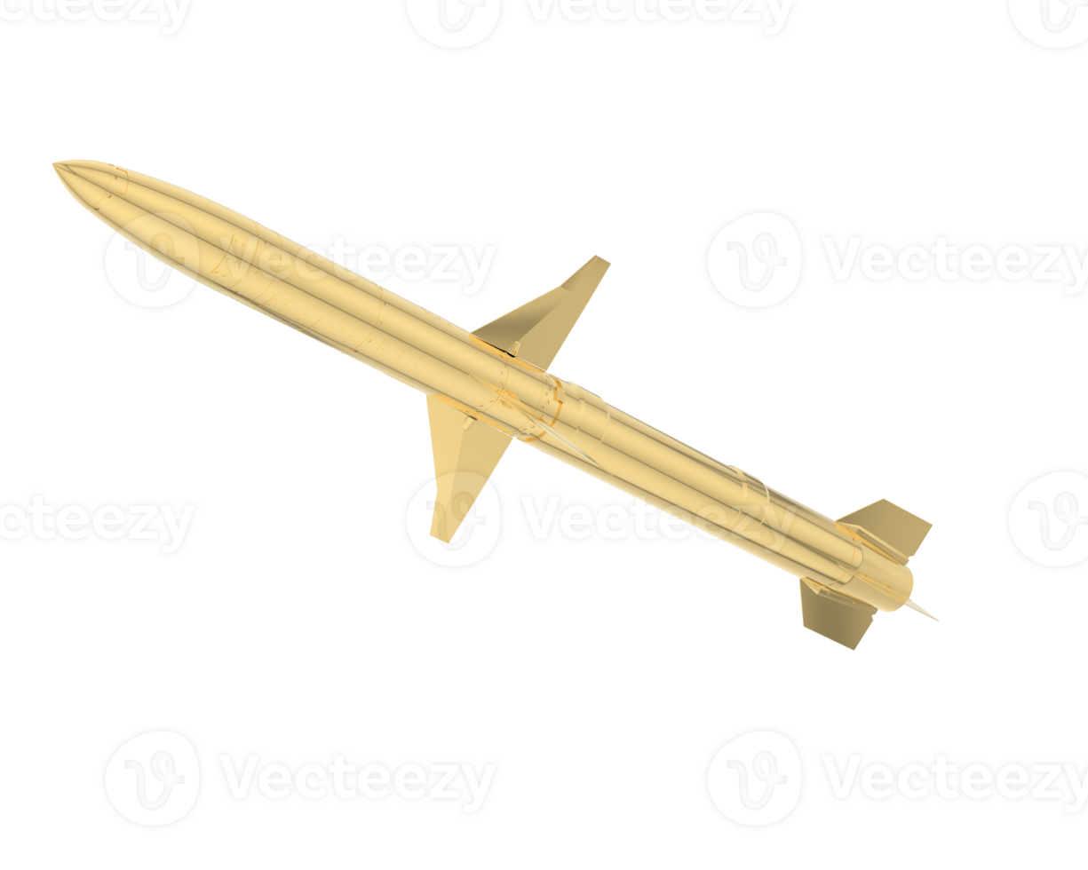 missile isolé sur Contexte. 3d le rendu - illustration png