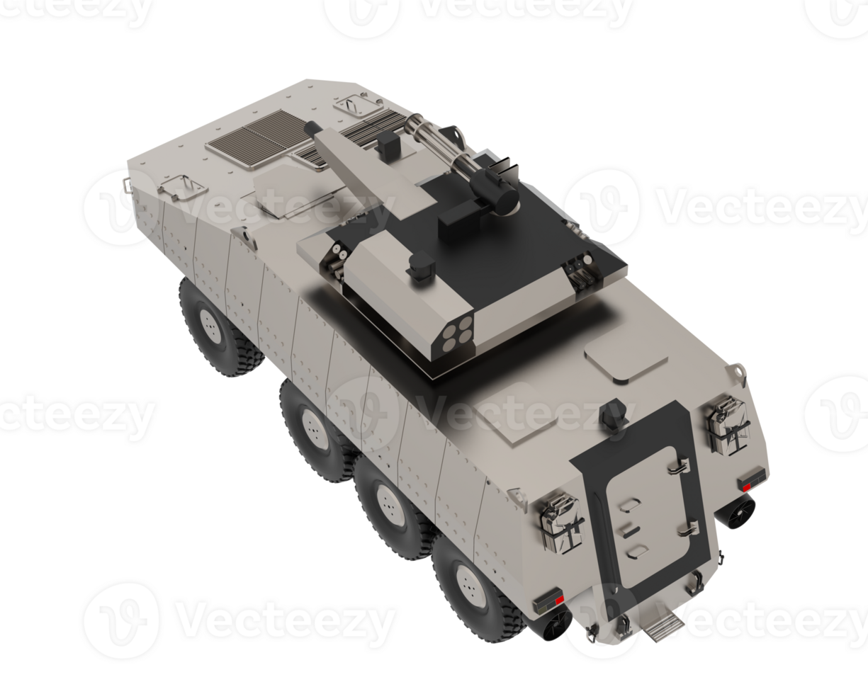 oorlog voertuig geïsoleerd Aan achtergrond. 3d renderen - illustratie png