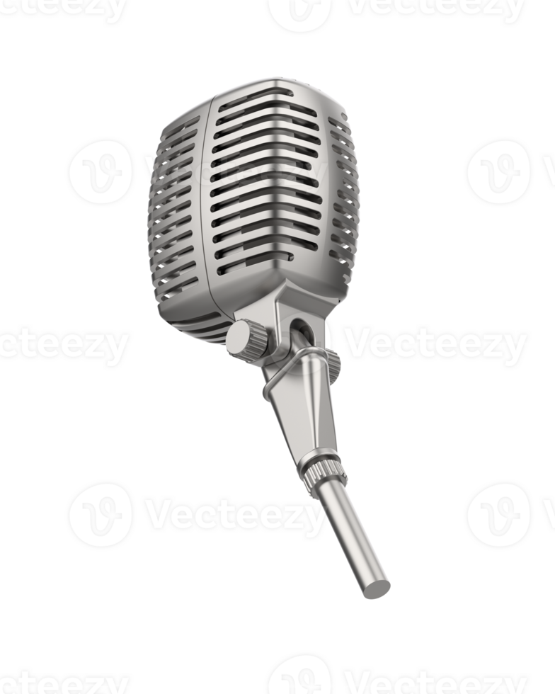 Microphone isolated on background. 3d rendering - illustration png