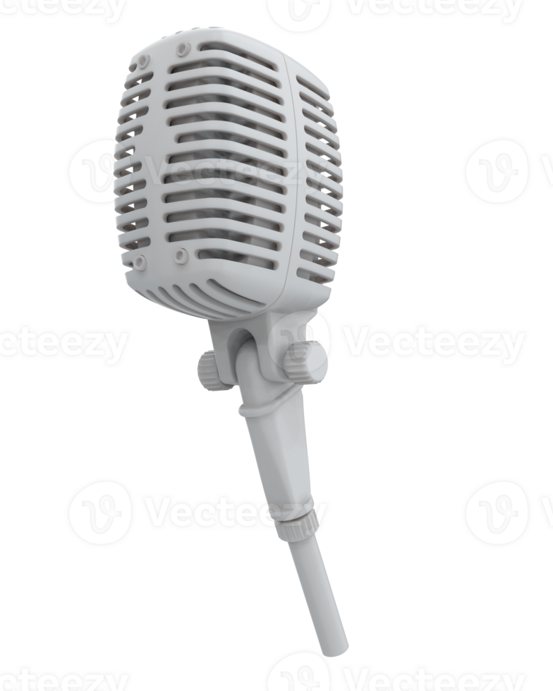 Microphone isolated on background. 3d rendering - illustration png
