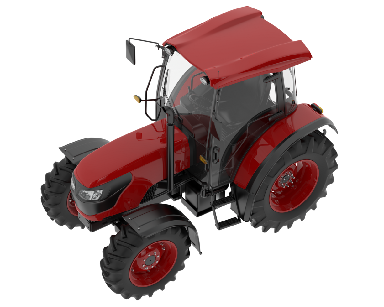 Tractor isolated on background. 3d rendering - illustration png