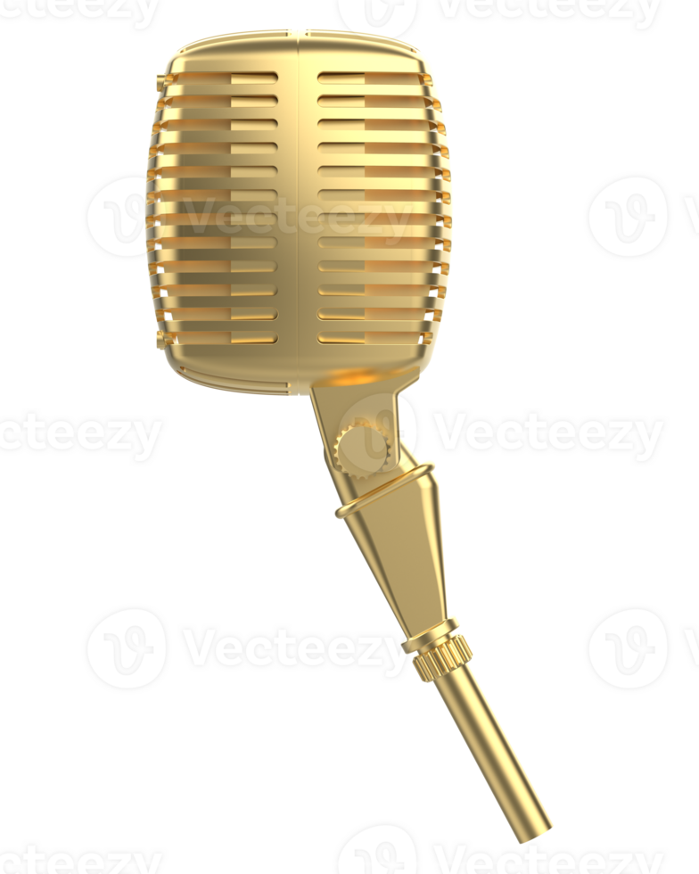 Microphone isolated on background. 3d rendering - illustration png