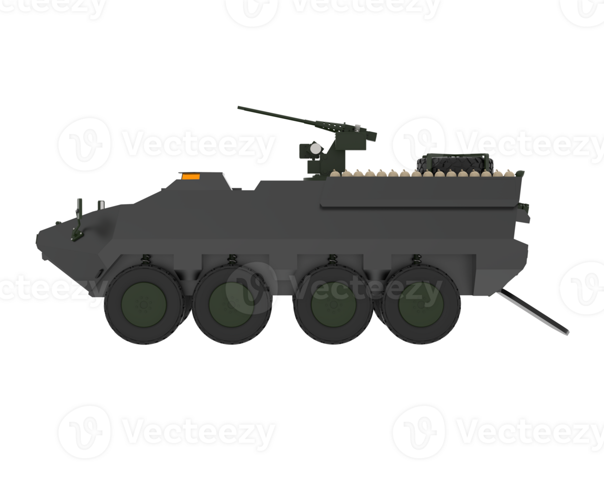 guerra veicolo isolato su sfondo. 3d interpretazione - illustrazione png