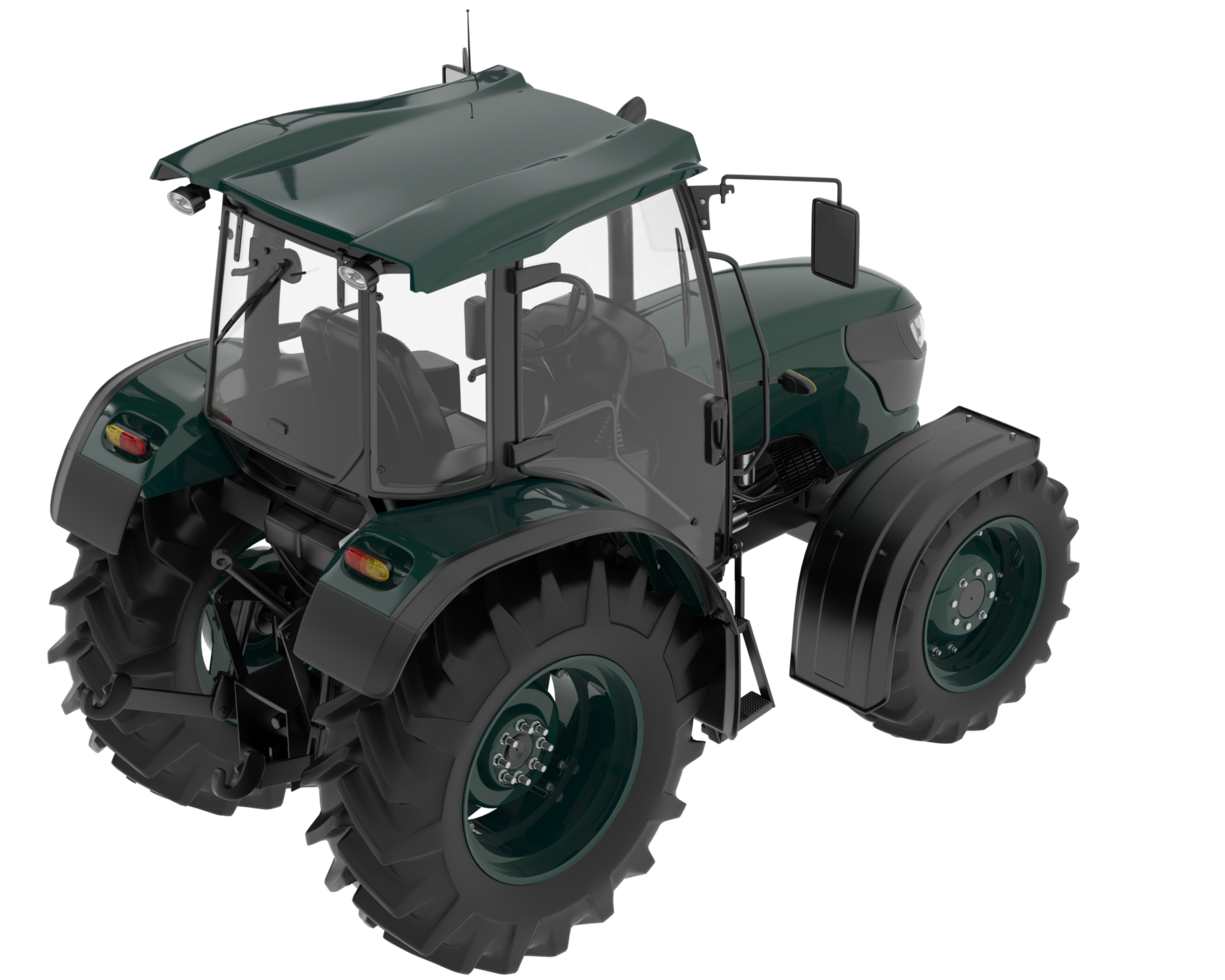 Tractor isolated on background. 3d rendering - illustration png