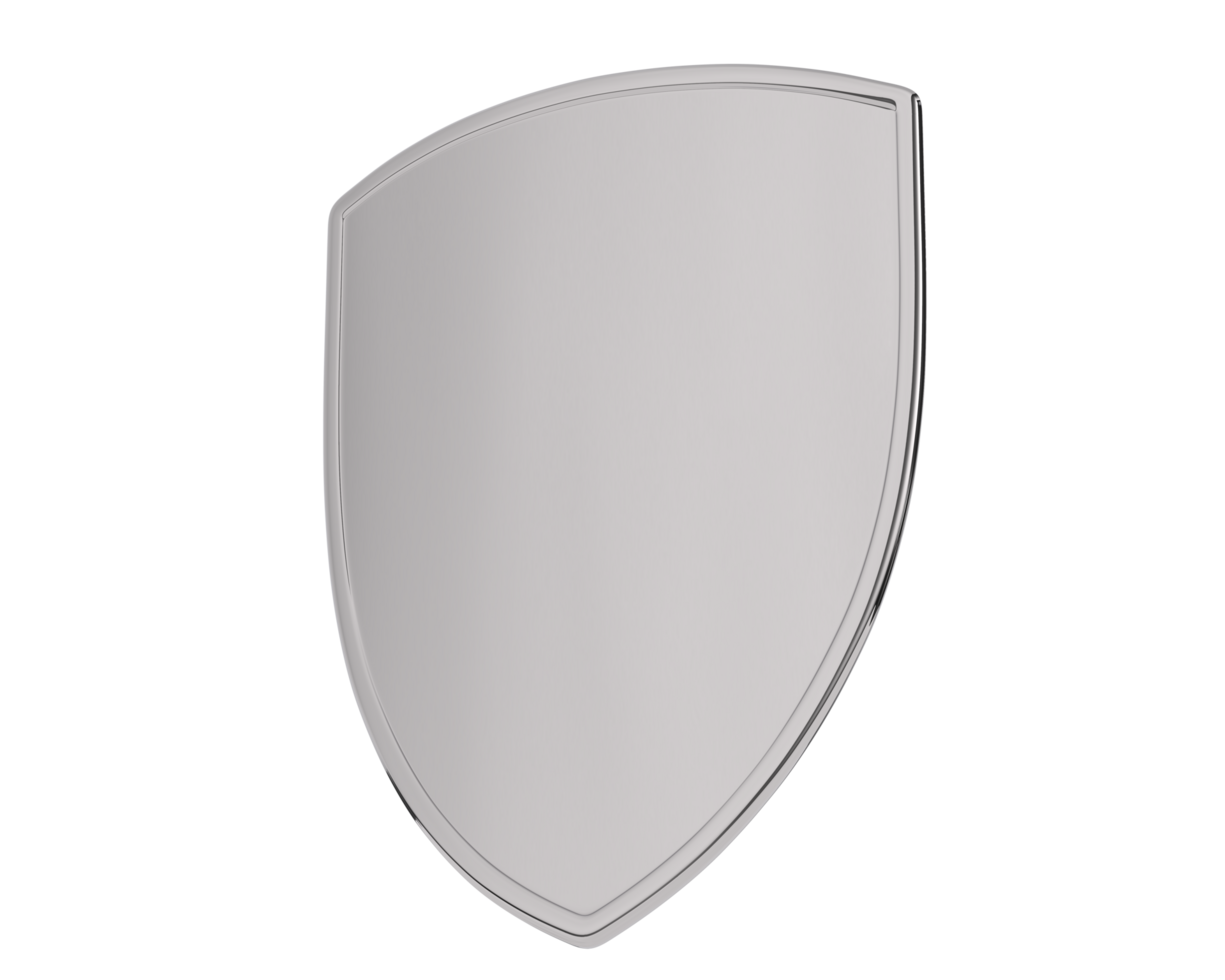 Shield isolated on background. 3d rendering - illustration png