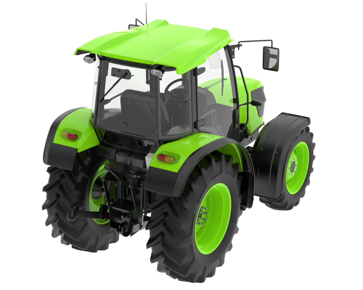 traktor isolerat på bakgrund. 3d tolkning - illustration png