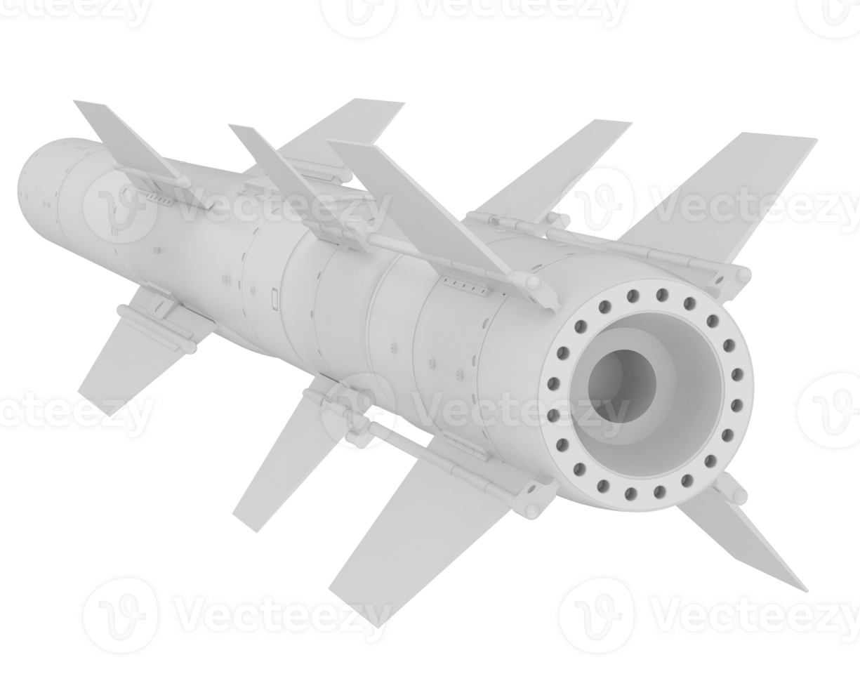 missile isolato su sfondo. 3d interpretazione - illustrazione png