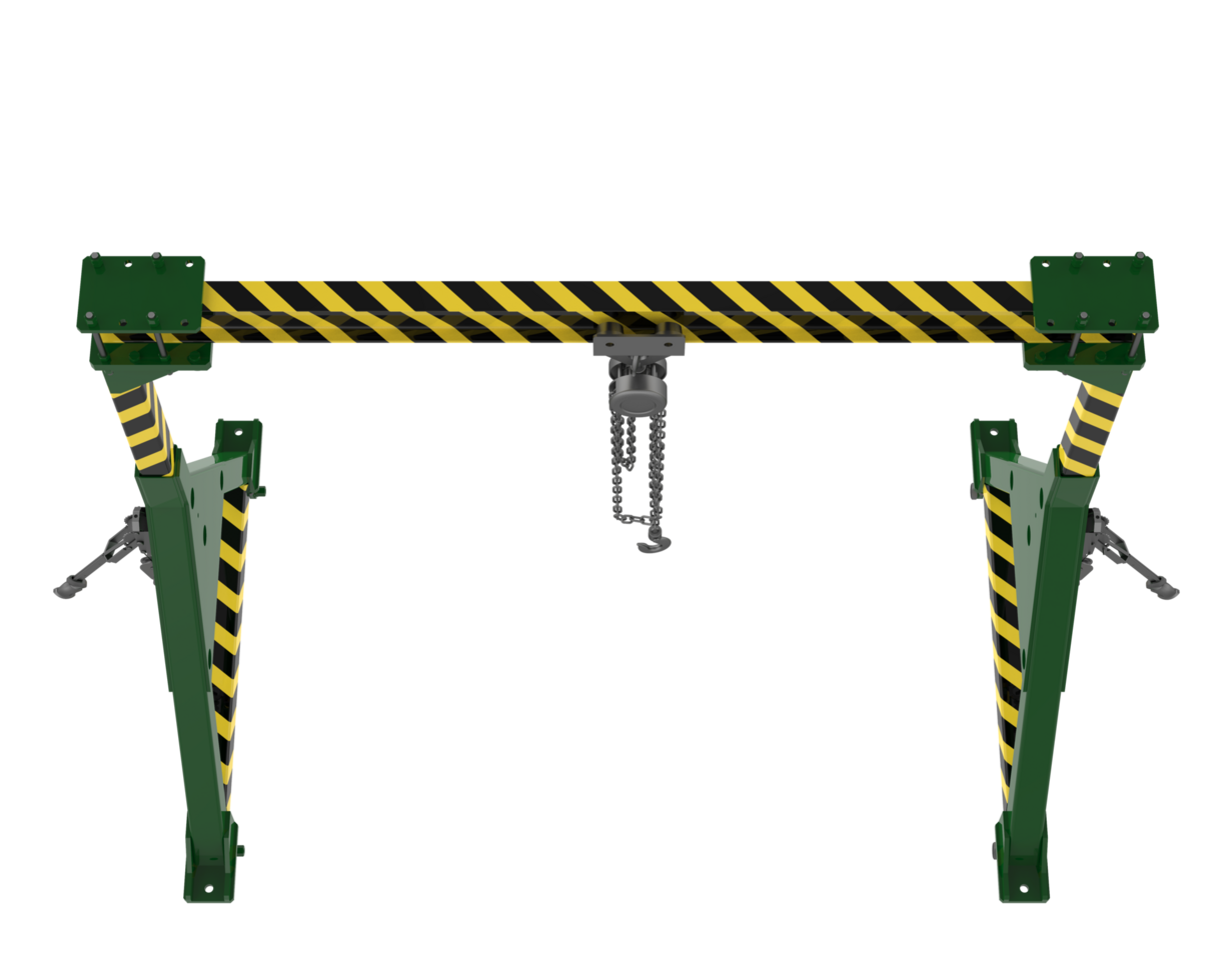 Mobile winch isolated on background. 3d rendering - illustration png