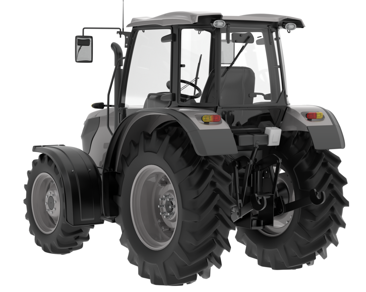 Tractor isolated on background. 3d rendering - illustration png