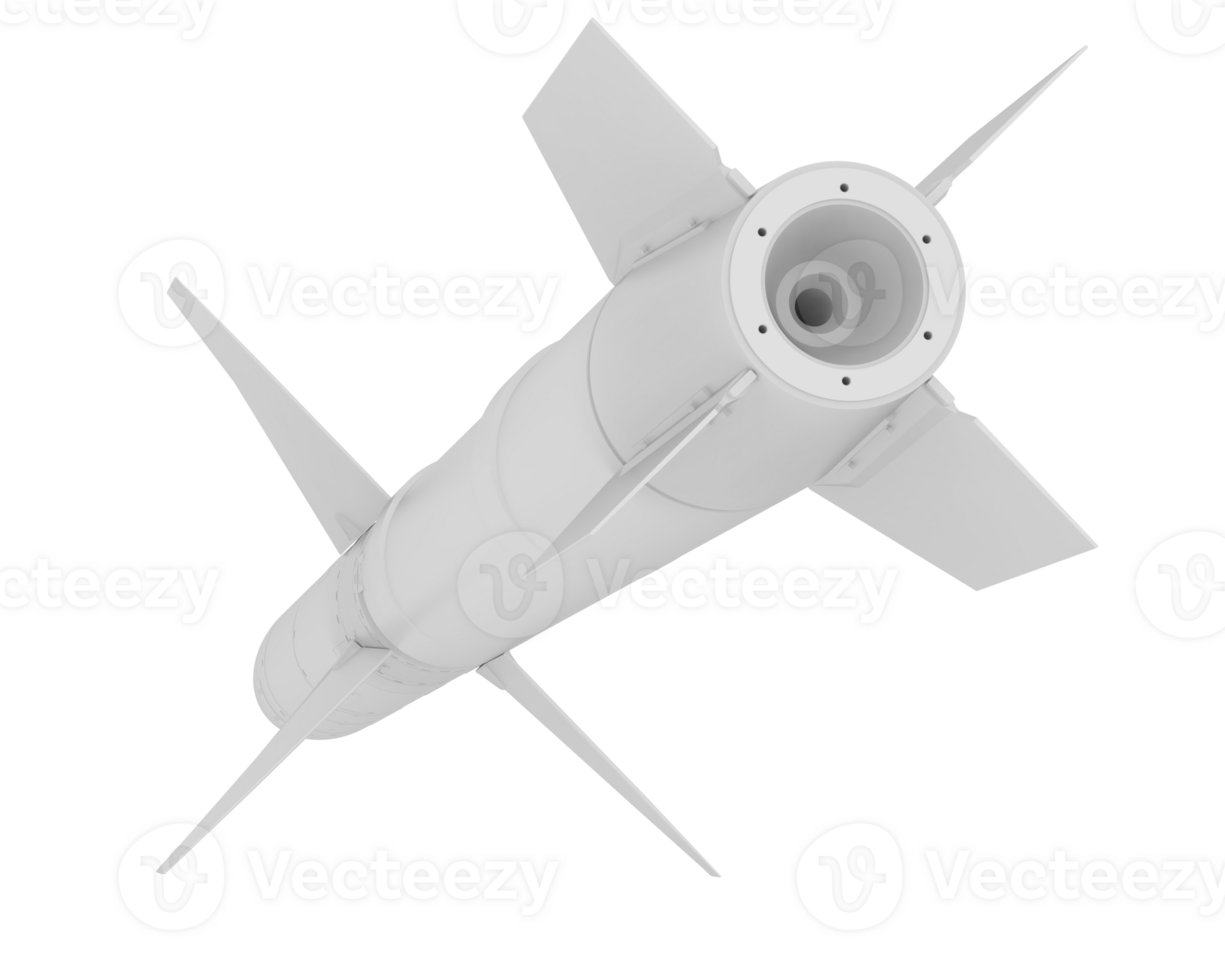 missile isolé sur Contexte. 3d le rendu - illustration png