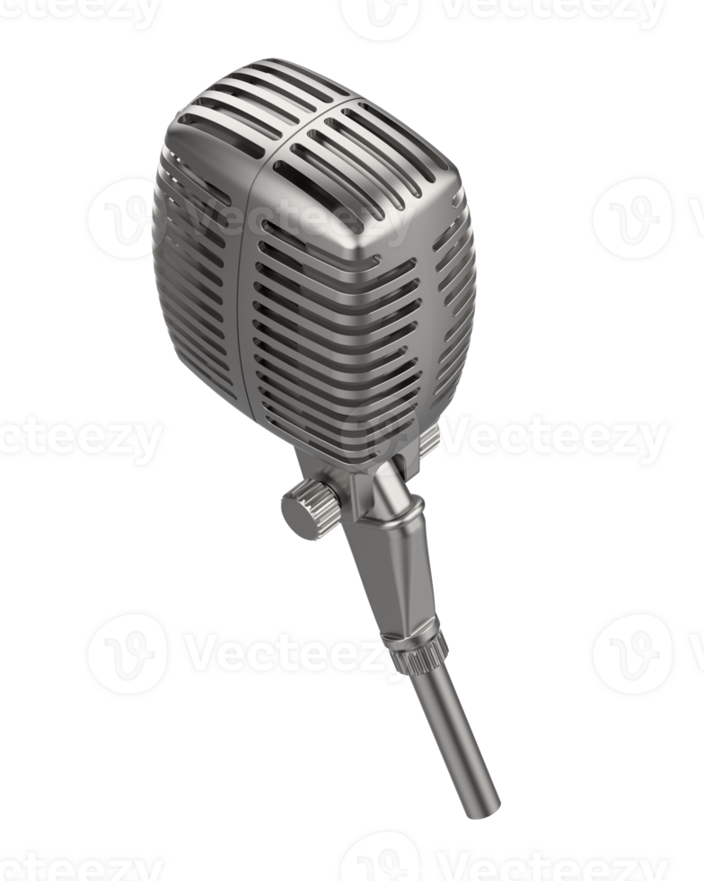 Microphone isolated on background. 3d rendering - illustration png