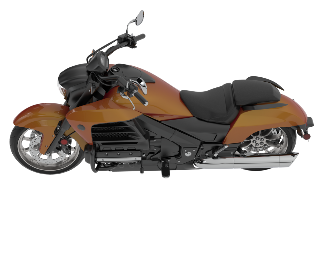 moto isolé sur Contexte. 3d le rendu - illustration png