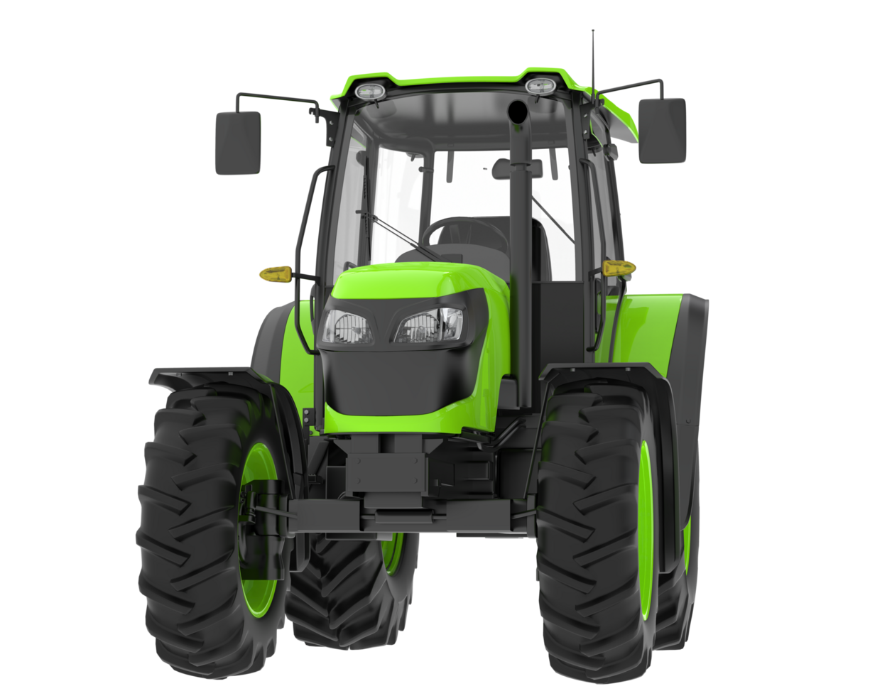 Tractor isolated on background. 3d rendering - illustration png