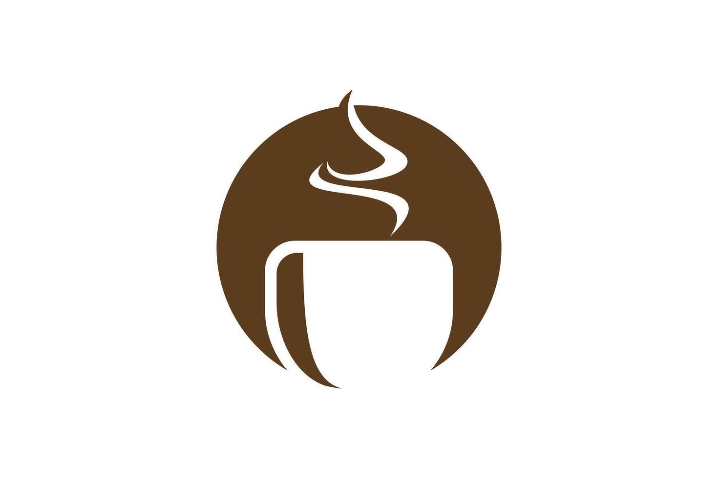 café logo diseño con sencillo concepto vector