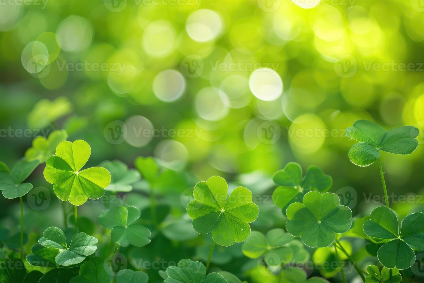 AI generated Happy St Patrick's Day Background Holiday Illustration. Green Saint Patrick .Generative AI photo